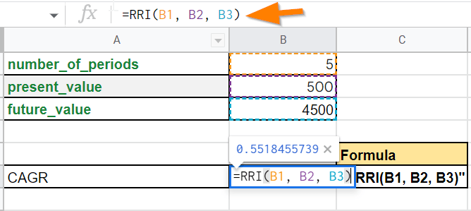 How to Calculate CAGR in Google Sheets